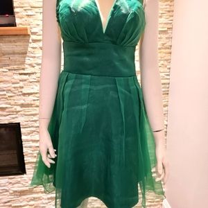 Organza Green Cocktail Dress.